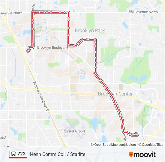 Mapa de 723 de autobús