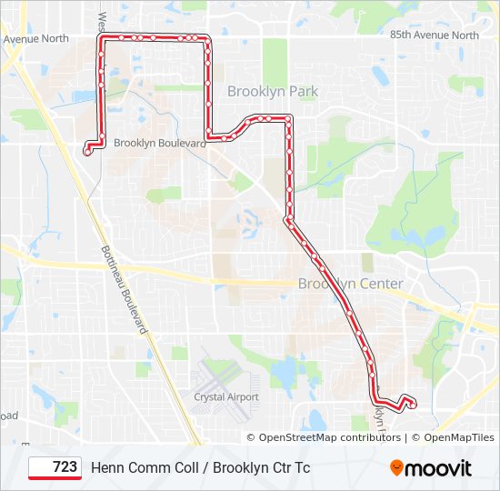 723 bus Line Map