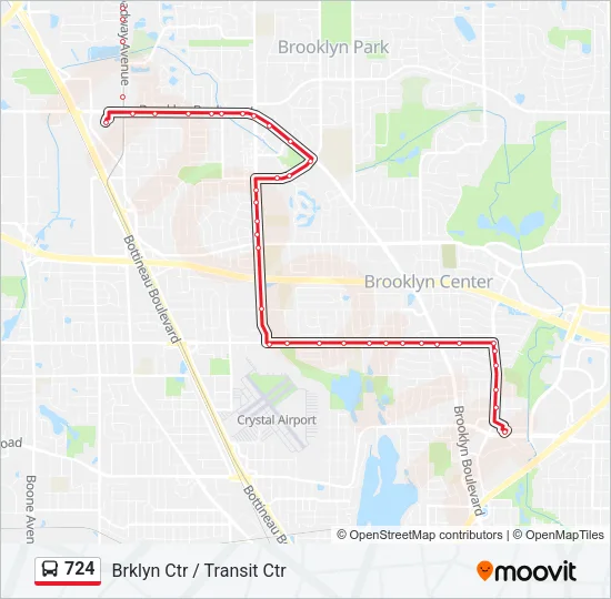 724 Bus Line Map