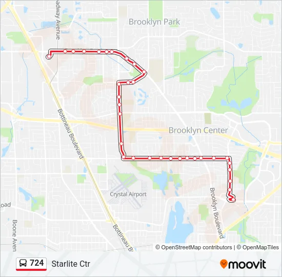 724 Bus Line Map