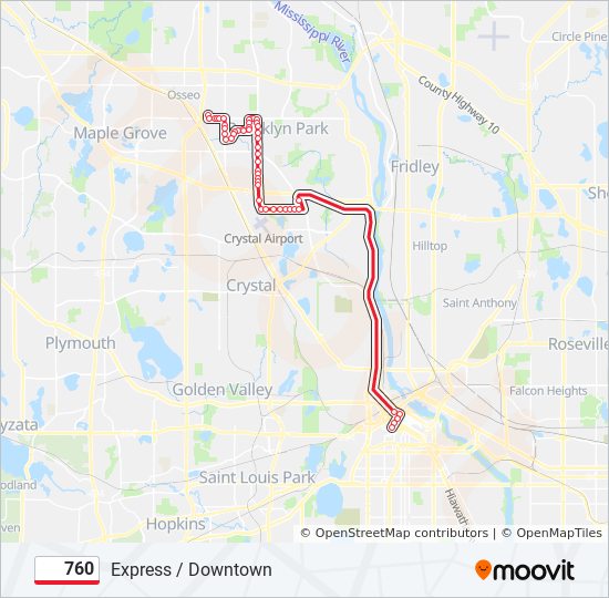 760 Route: Schedules, Stops & Maps - Express / Downtown (Updated)
