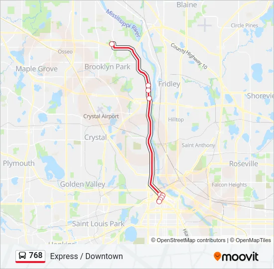 768 Bus Line Map