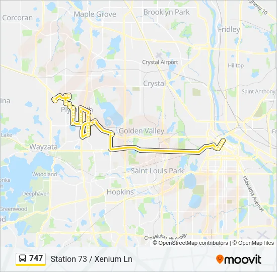 747 Bus Line Map