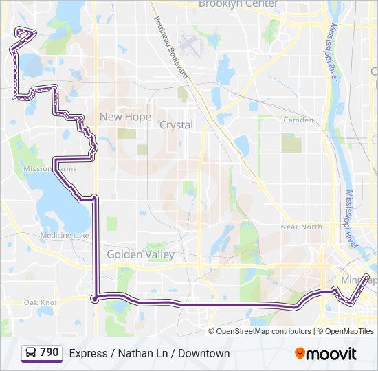 790 Bus Line Map