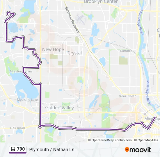 790 Bus Line Map