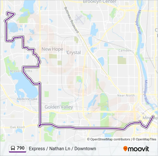 790 Bus Line Map