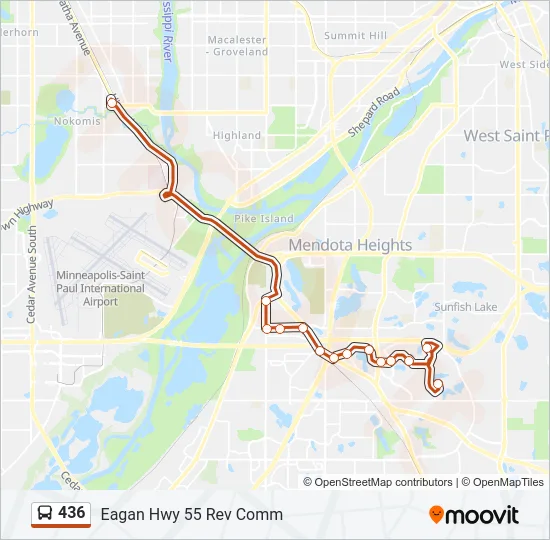 436 Bus Line Map