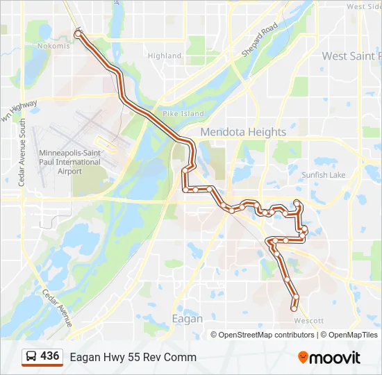 436 Bus Line Map