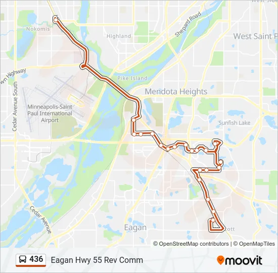 436 Bus Line Map