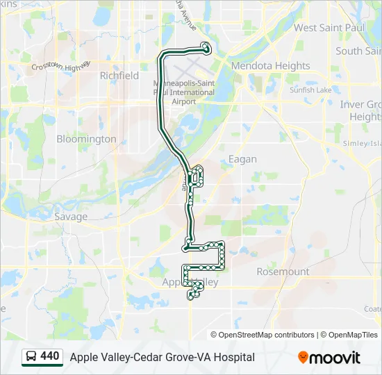 440 Bus Line Map