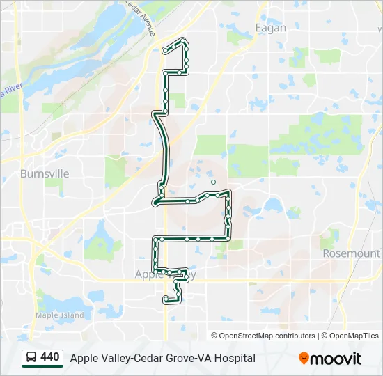 440 Bus Line Map
