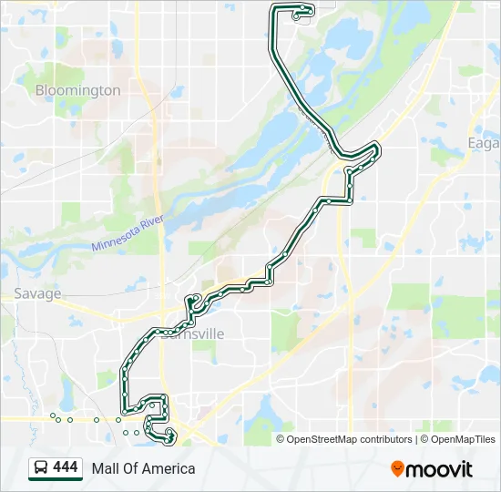 444 Bus Line Map