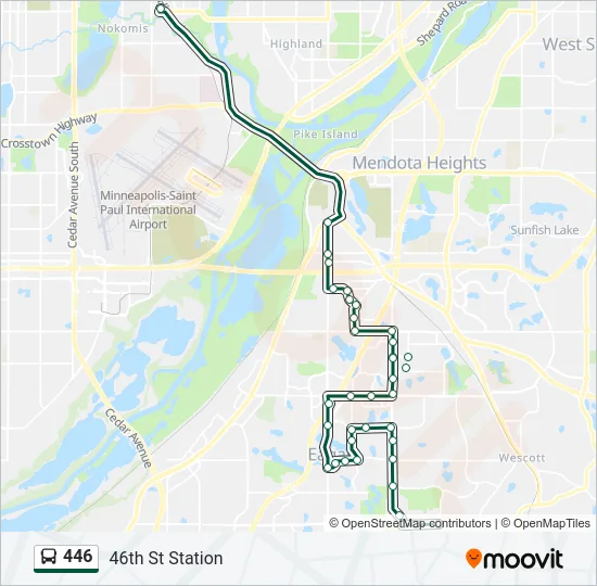 446 Bus Line Map
