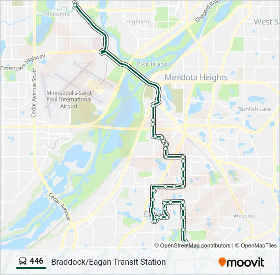 446 Bus Line Map