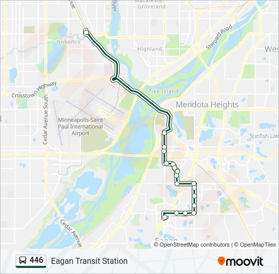 446 Bus Line Map