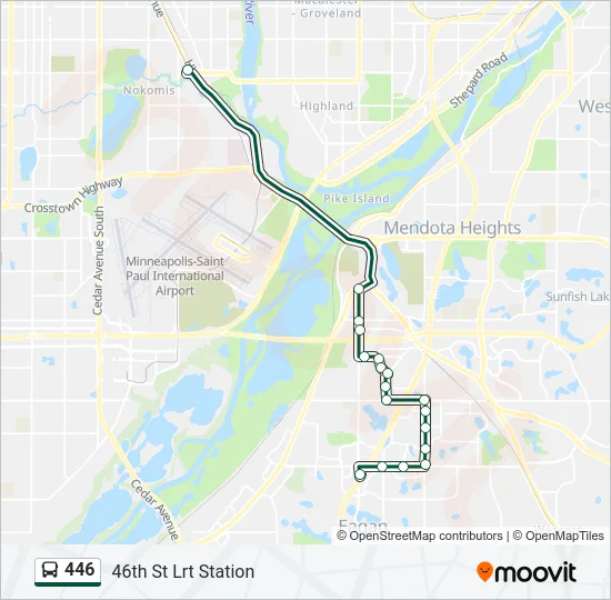 446 Bus Line Map