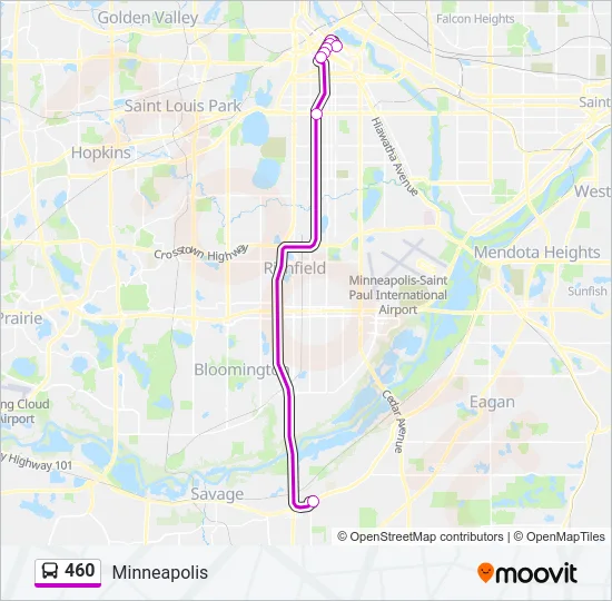 460 Bus Line Map