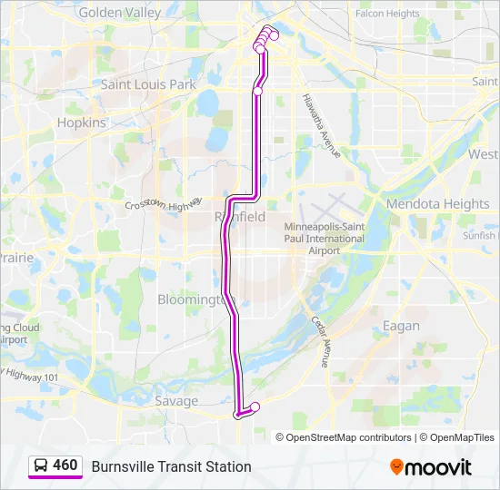 460 Bus Line Map
