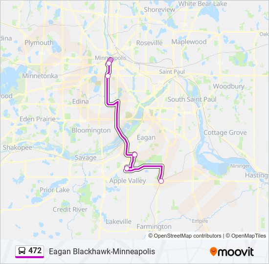 Mapa de 472 de autobús