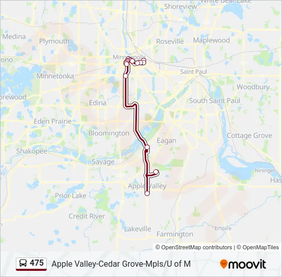 475 Bus Line Map