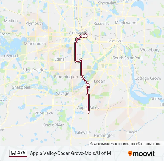 475 Bus Line Map