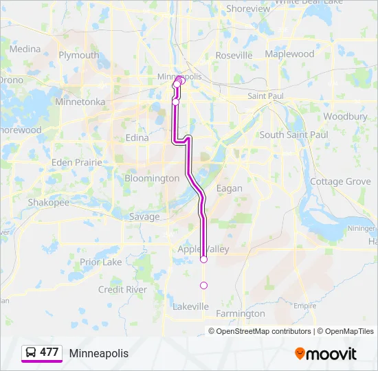 477 Bus Line Map