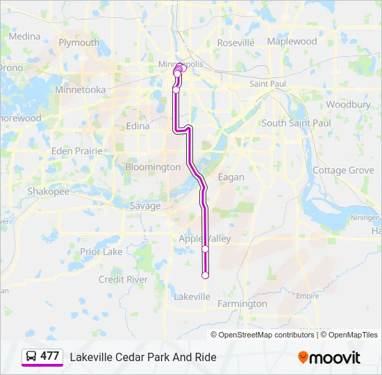 477 Bus Line Map