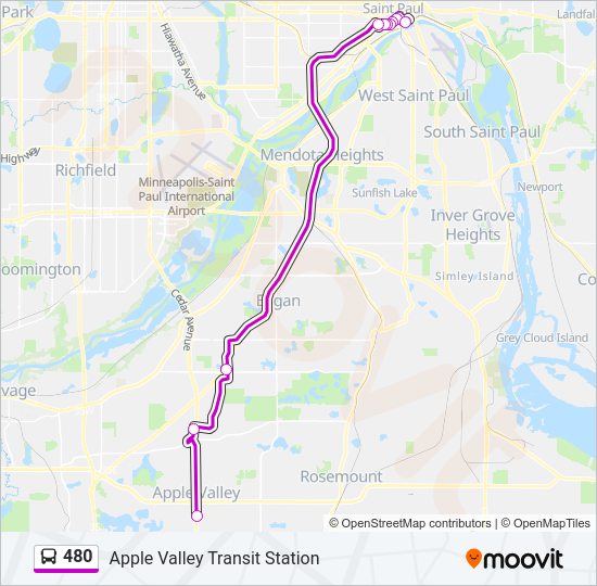 480 Bus Line Map