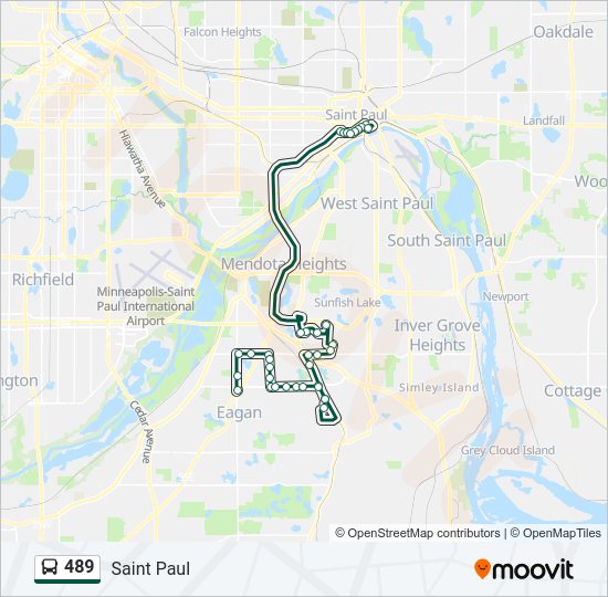 489 Bus Line Map