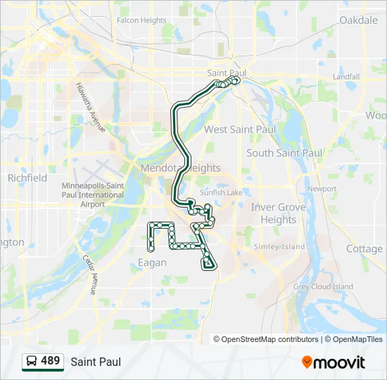489 Bus Line Map