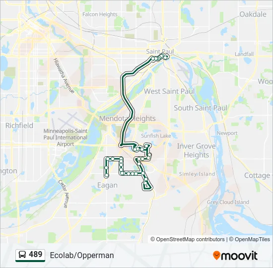 489 Bus Line Map