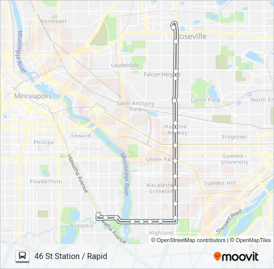 METRO A LINE Bus Line Map