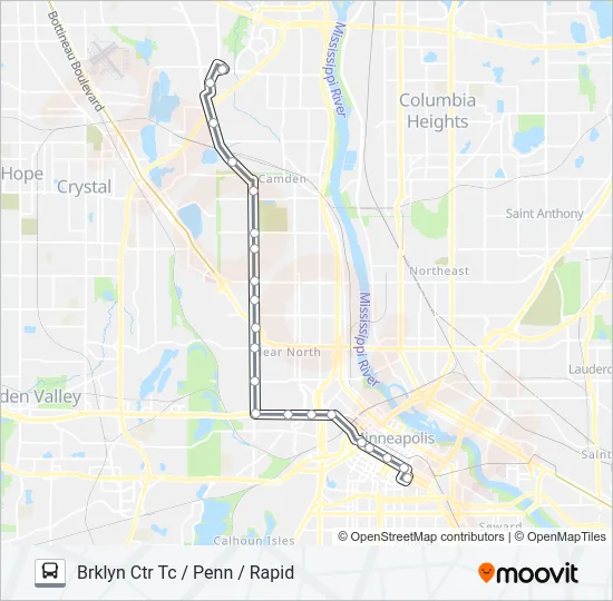 METRO C LINE Bus Line Map