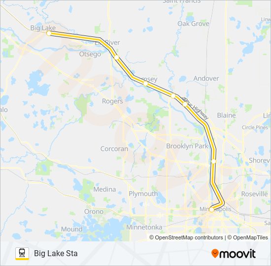 NORTHSTAR COMMUTER RAIL Train Line Map