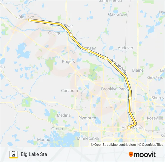 NORTHSTAR COMMUTER RAIL Train Line Map