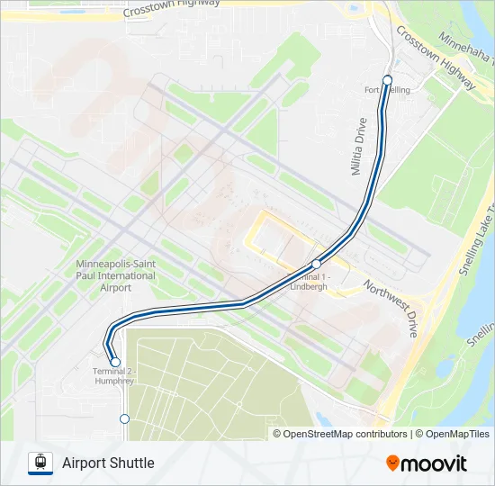 AIRPORT SHUTTLE Light Rail Line Map
