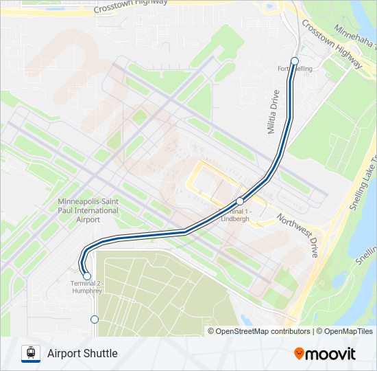 AIRPORT SHUTTLE Light Rail Line Map