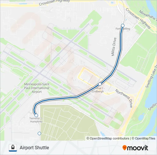 AIRPORT SHUTTLE Light Rail Line Map
