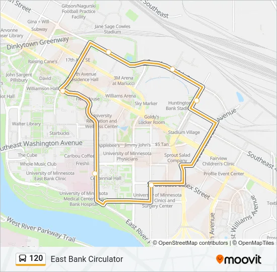 120 Bus Line Map