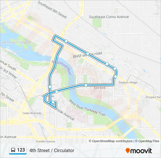 123 Bus Line Map