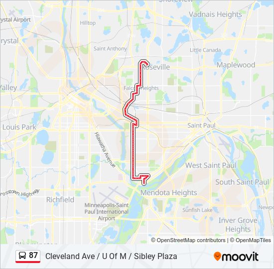 87 bus Line Map