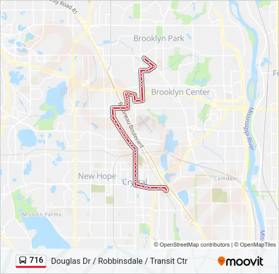 716 Bus Line Map