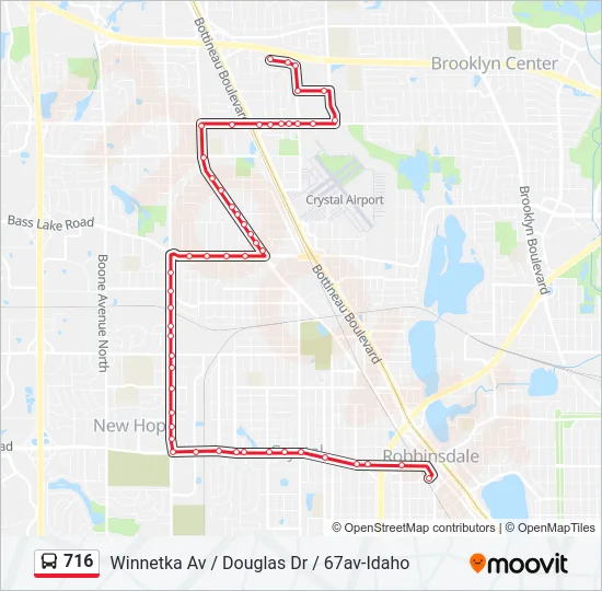 716 Bus Line Map