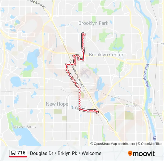 716 Bus Line Map
