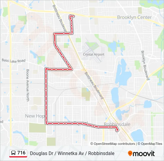 716 Bus Line Map