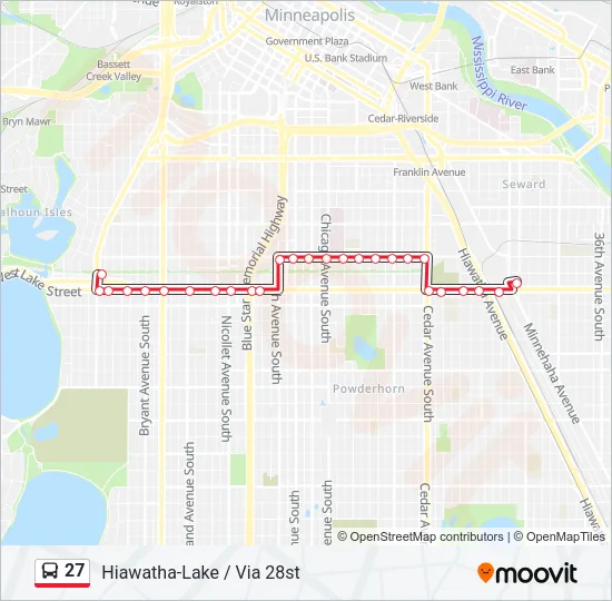 27 Bus Line Map