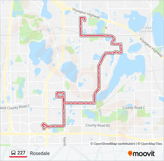 227 Bus Line Map