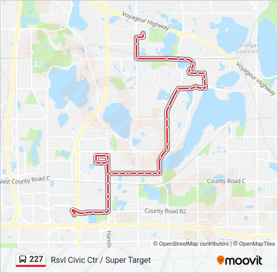 227 Bus Line Map