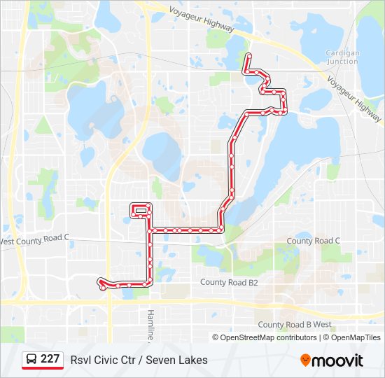 227 Bus Line Map