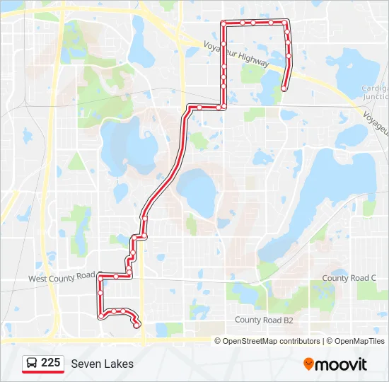 225 Bus Line Map